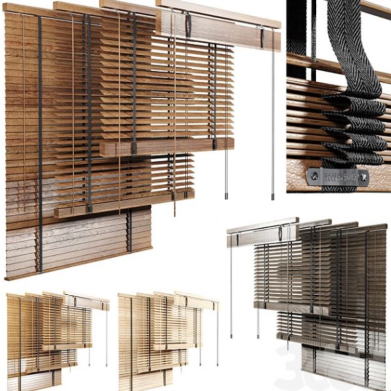 Wooden Venetian Blinds (Plain, Texture, Wooden Texture, Custom)