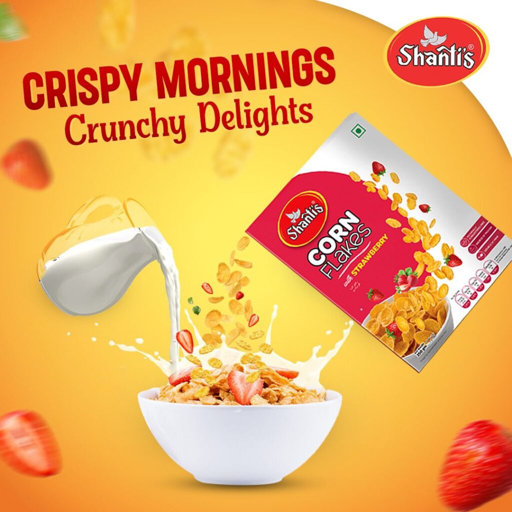 “Custom private-label cereal packaging – OEM and ODM corn flakes solutions by Shree Shubham Exim.”